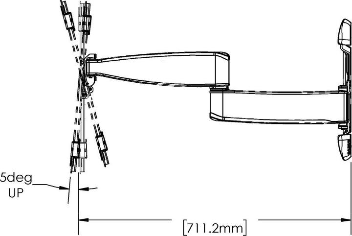 Image du produit Sanus VLF728-B2 (Mur, 90", 48 kg)