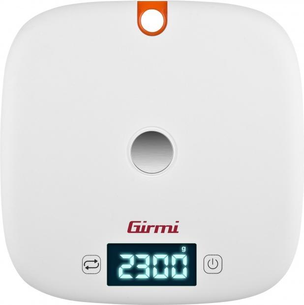 Actual product image Girmi PS02 Electronic kitchen scale Orange, White Flat surface Round