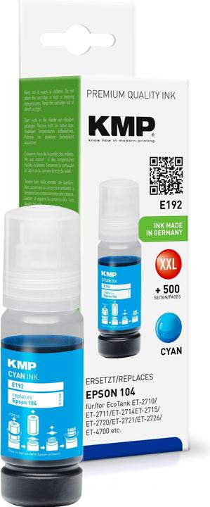 Produktbild KMP E192 - 70 ml - Cyan - kompatibel - Nachfülltinte (C)
