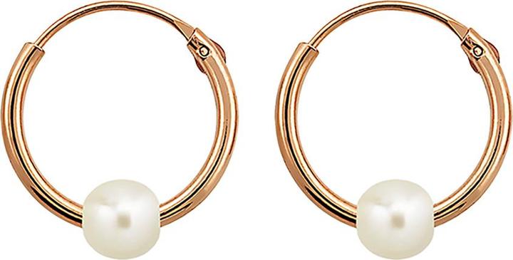 Immagine prodotto Star Piercing Orecchino tondo in oro rosa con perla (senza ottone, Argento 925)