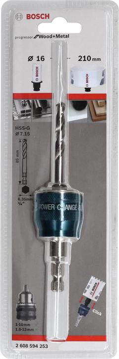Immagine prodotto Bosch Professional Zubehör Sistema Power Change Plus Adattatore per sega a tazza (7,15 millimetri)