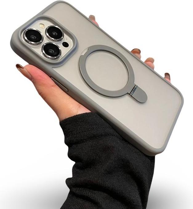 Immagine prodotto RPD Apple iPhone 16 Pro Max - MagSafe Stand Etui mit Kameraschutz, grau, matt (Apple iPhone 16 Pro Max)