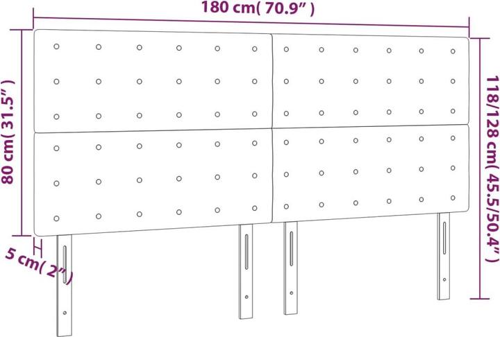 Immagine prodotto VidaXL Kendrick (180 x 5 x 128 cm)