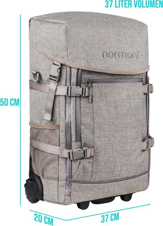 Actual product image Normani Backpack with trolley function and small rucksack - 9063 (45 l, Hand luggage (up to 50 litres))