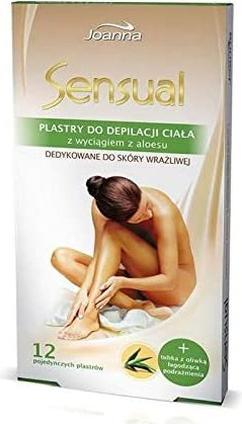 Actual product image Joanna Sensual Aloe Body Hair Removal Patches 12Pcs + Soothing Olive (Body lotion, 10 ml)