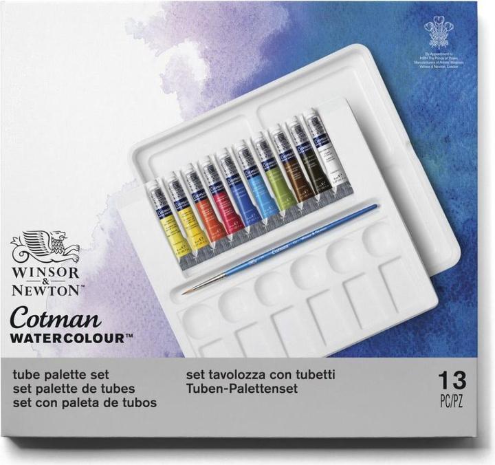 Produktbild Winsor & Newton Cotman watercolour set 10 tubes + brush (Mehrfarbig, 8 ml)