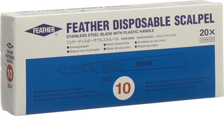 Feather Skalpell 1x Nummer 10, 20 Stück