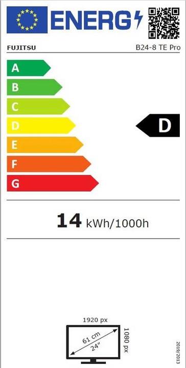 Energie-Label Fujitsu B24-8 TE Pro (1920 x 1080 Pixel, 24")