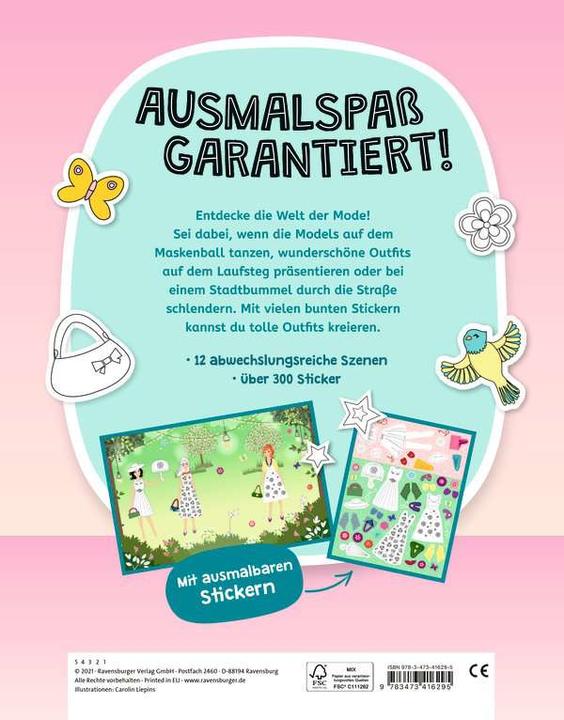 Produktbild Ravensburger Mein Ausmal-Stickerbuch: Traumkleider