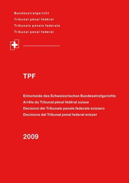 Actual product image DiKE TPF 2009 (German, French, Italian, Federal Criminal Court, 2010)