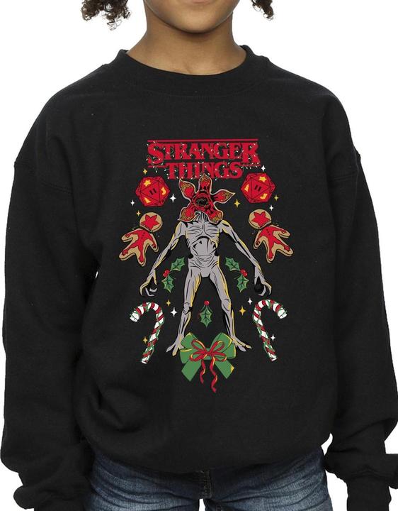 Actual product image Netflix Girls Stranger Things Christmas Demogorgon Sweatshirt (152, 158)