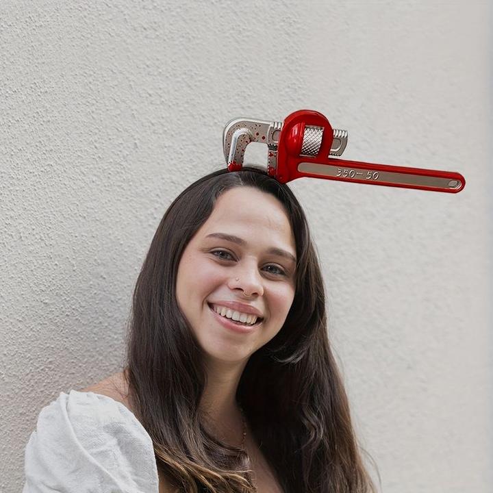 Image du produit PhoneLook Bandeau serre-tête déguisement effrayant avec faux sang Clé à molette rouge