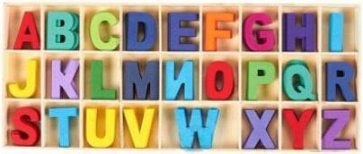 Actual product image Wooden letters alphabet, 130pcs.