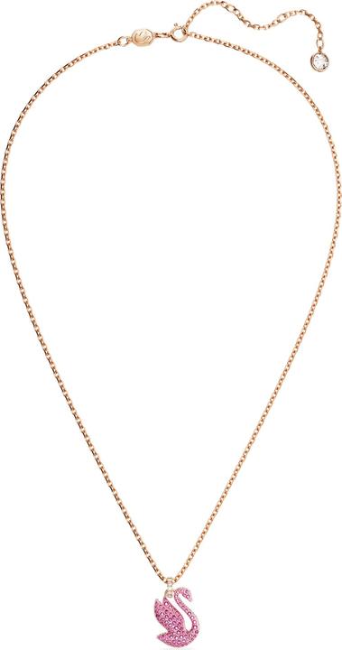 Actual product image Swarovski Iconic Swan Necklace Swan Medium Pink Rose Gold (Swarovski Metal, 42 - 47 cm)