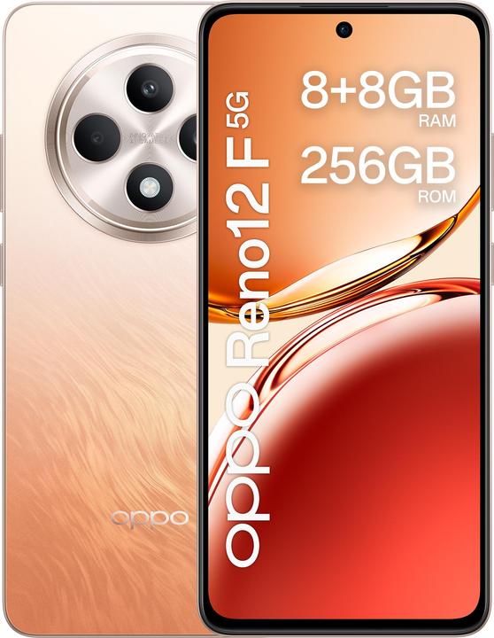 Produktbild OPPO Reno12 F 5G (256 GB, Amber Orange, 6.67", Dual SIM, 50 Mpx, 5G)