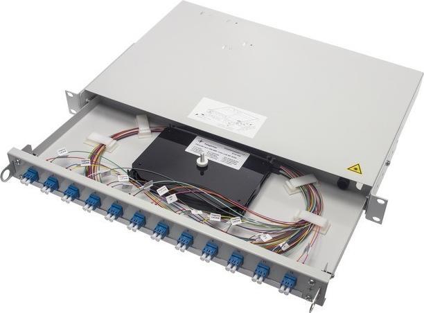 Telegärtner 19" LWL-Rangierverteiler Profi-V 1HE - Patch-Panel (Spleissbox)