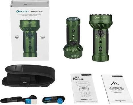 Actual product image Olight Marauder Mini green LED torch Long range IPX8 waterproof (7000 lm)