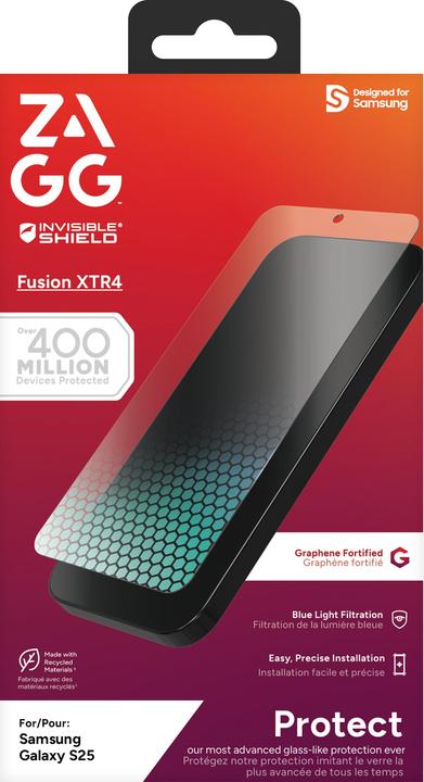 Actual product image Zagg InvisibleShield Fusion XTR4 Samsung Galaxy S25 Screen (1 Piece, Samsung Galaxy S25)