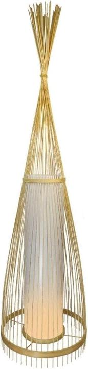 Actual product image V-TAC VT3100 Wood Floor Lamp Rattan Lampshade (E27)
