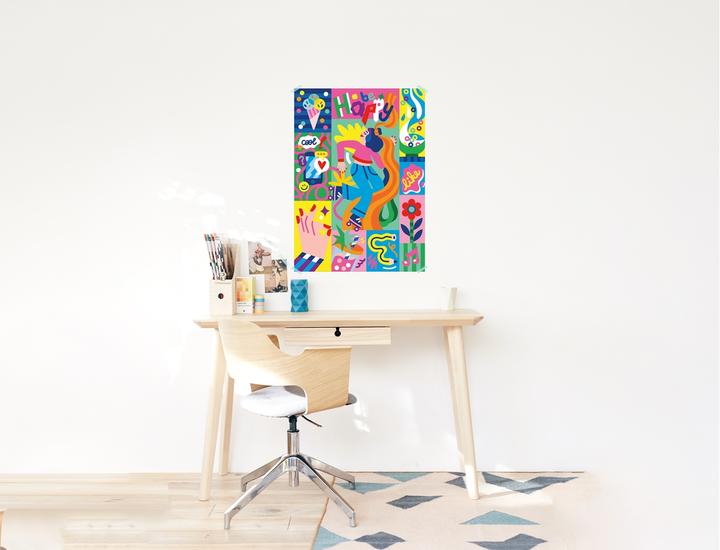 Actual product image Poppik Mosaikposter Be Happy