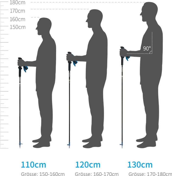 Immagine prodotto Kiwikā Ghepardo Bâton pliable de randonnée en montagne (130 cm)