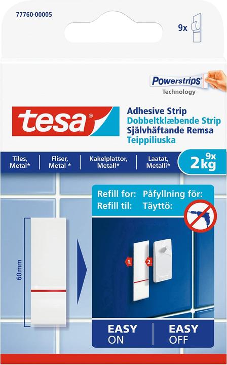 Actual product image tesa Powerstrips Refill 2kg Tiles
