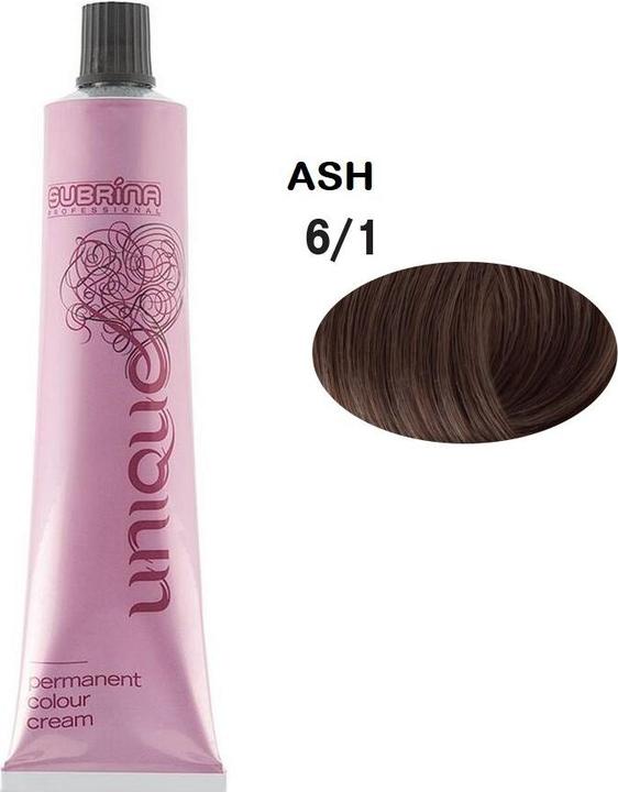 Image du produit Subrina Professional Unique Permanent Hair Dye 61 Dark Blonde Ash - 100 Ml (61 Frêne blond foncé)