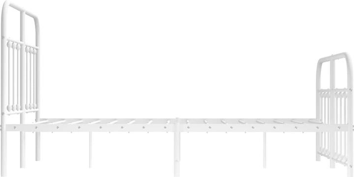 Produktbild VidaXL Bettgestell mit Kopf- und Fussteil Metall Weiss 120x200 (120 x 200 cm)