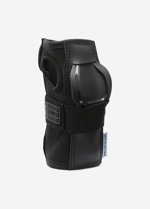 Actual product image Decathlon Set Of 3 Kids' Skateboard Protectors Pad500 - Black (XS, Knee pad, Unique specimen)