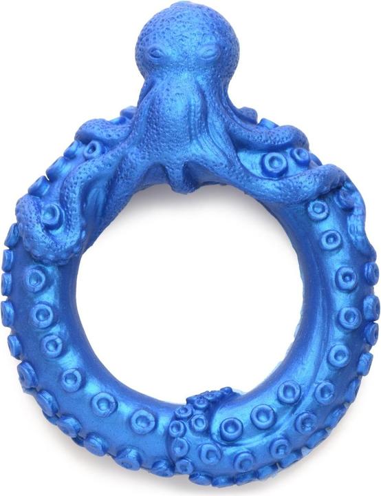 Productafbeelding Frisky Octo-ring van Poseidon - Silicone penisring - Blauw (4 cm)