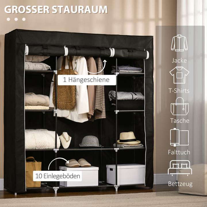 Image du produit Homcom Armoire en tissu avec couvercle (150 x 43 x 162,5 cm)