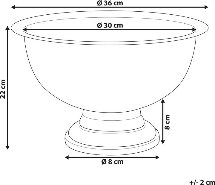 Immagine prodotto Beliani Raffreddatore per champagne argento ⌀ 36 cm TIWANAKU