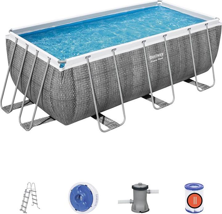 Produktbild Bestway Rectangular Power Frame Pool (412 x 201 x 122 cm)