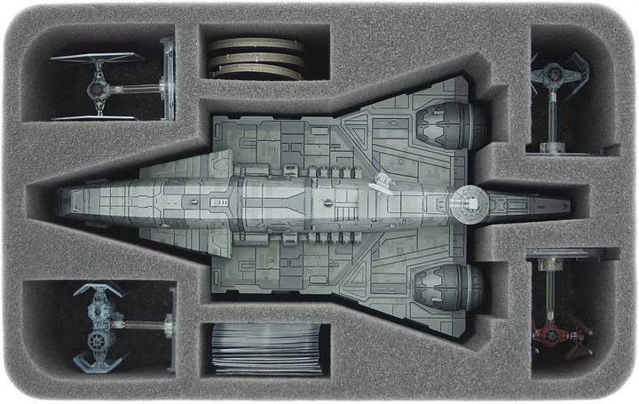 Produktbild Feldherr TRA07 - Transporter mit 2 XL Lagerboxen für Star Wars X-Wing Imperium und Rebellen (Schaumstoff)