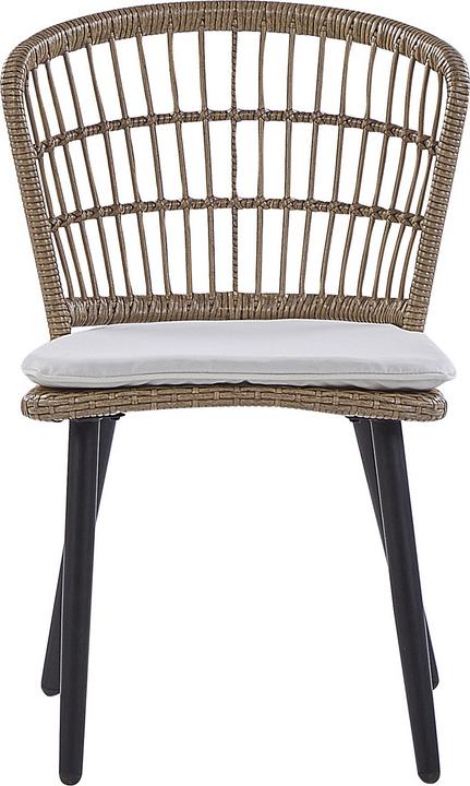 Produktbild Beliani Gartenmöbel Set Rattan natürlich 6-Sitzer Auflagen beige ALIANO II (159 cm)