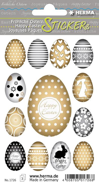 Herma Sticker Ostern Goldeier (39 x, 1 x 9 x 16 cm)
