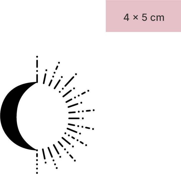 Immagine prodotto minink Tatuaggio temporaneo - mezza luna riempita e sole