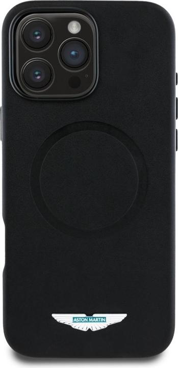 Actual product image Aston Martin Etui HC FW Logo do iPhone 16 Pro MagSafe czarny (Apple iPhone 16 Pro Max)