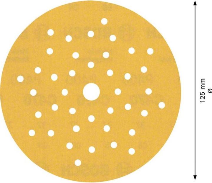 Image du produit Bosch Professional Zubehör Papier abrasif Expert C470 multi-trous pour ponceuse excentrique, 125 mm, G 400, 5 pcs. (400)
