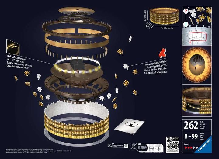 Produktbild Ravensburger 3D Puzzle Kolosseum in Rom bei Nacht (216 Teile)