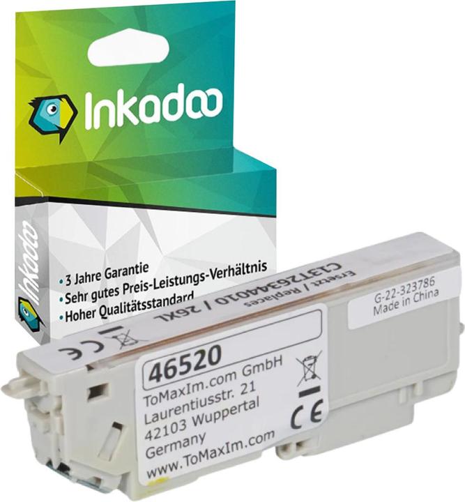Produktbild Inkadoo Druckerpatronen kompatibel zu Epson C13T26344010 / 26XL Tintenpatrone, gelb Gelb (Y)