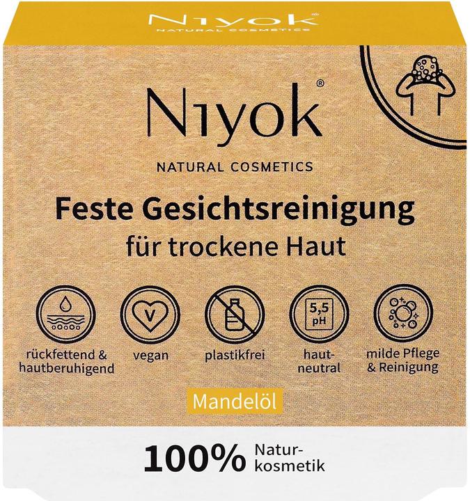 Produktbild Niyok Feste Gesichtsreinigung Mandelöl (Reinigungstücher)