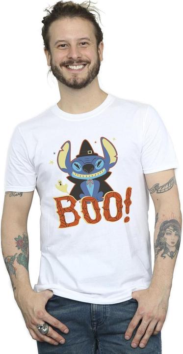 Actual product image Disney Mens Lilo & Stitch Boo! T-Shirt (L)