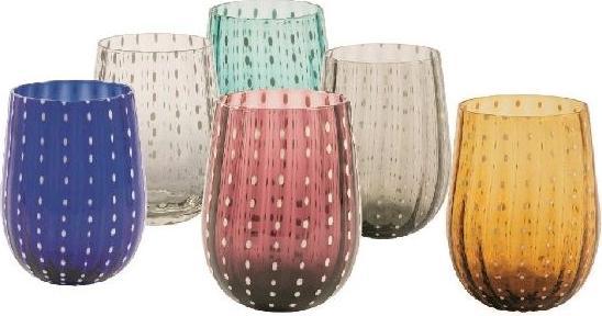 Actual product image Villa D'Este Home Tivoli Shiraz glass set coloured 6pcs (0.24 l, 6 x)
