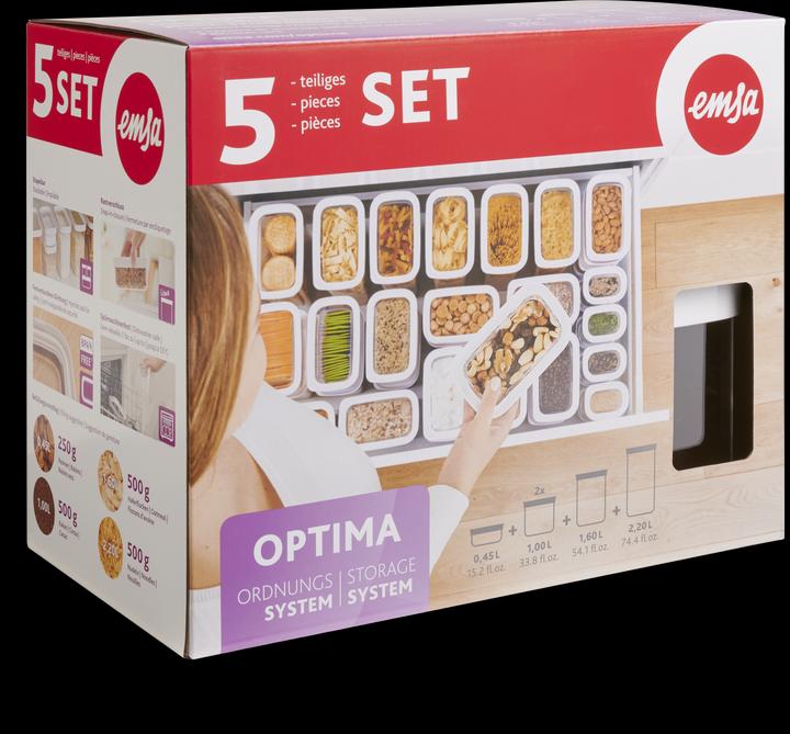 Actual product image Emsa Storage Jar Optima Set of 5 (6.25 l)