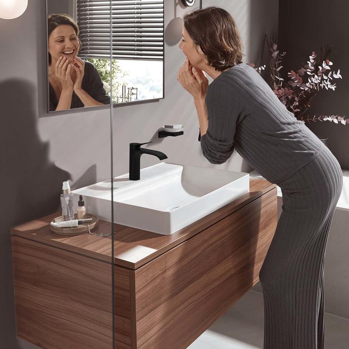 Produktbild hansgrohe VIVENIS 110 Waschtisch Armatur, ohne Ablaufgarnitur, mattschwarz