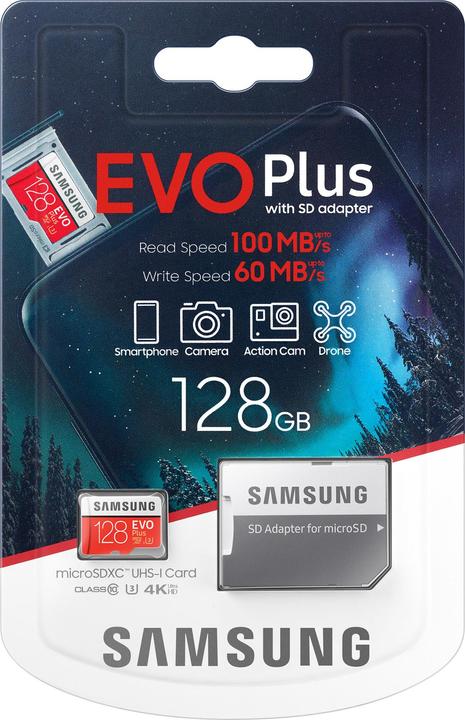 Immagine prodotto Samsung EVO Plus (128 GB, microSDXC, U3, UHS-I)