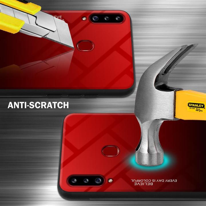Productafbeelding Cadorabo TPU 2 kleuren glasdekking (Samsung Galaxy A20)