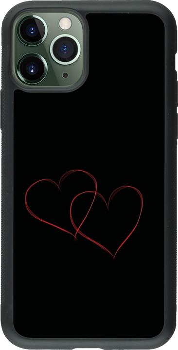 Image du produit PhoneLook Coque Silicone rigide noir Valentine 2023 attached heart (Apple iPhone 11 Pro)