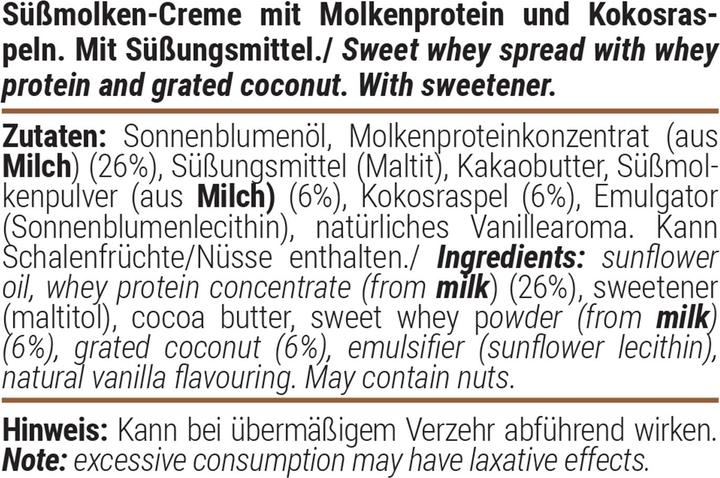Valeurs nutritives et ingrédients Foodspring Crème de protéines (6 pcs, 1200 g)